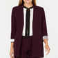 Calvin Klein Blazer Feminino Manga Rolada Frente Aberta Roxo Tamanho 16