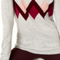 Suéter feminino de cashmere argyle Charter Club cinza, tamanho médio