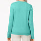 Karen Scott Cardigan Feminino Gola Redonda Azul Tamanho X-G