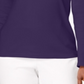 Karen Scott Blusa Feminina de Algodão com Decote Redondo Roxo Tamanho Pequeno Médio