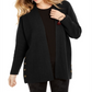 Cardigan grande feminino com botões laterais da Style &amp; Co, preto, tamanho médio