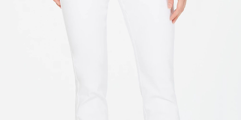 Calça skinny feminina Charter Club Chelsea Stretch Twill, branca, tamanho 12, pequena