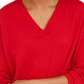Suéter túnica feminino com decote em V estilo &amp; co, vermelho, tamanho extra pequeno