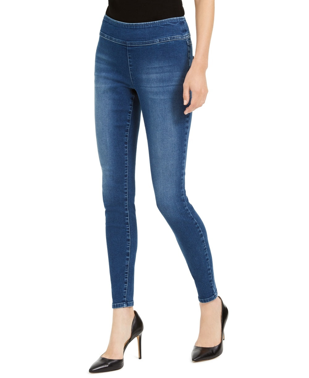 Calças jegging jeans femininas da INC International Concepts, azul, tamanho 8