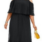 Vestido longo feminino plus size popover da coleção NY, preto, tamanho 3X