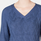 Karen Scott Suéter Feminino Basket Stitch Azul Tamanho XS