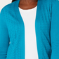 Karen Scott Cardigan Feminino Gola Xale Azul Escuro Tamanho P