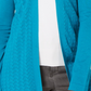 Karen Scott Cardigan Feminino Gola Xale Azul Escuro Tamanho P