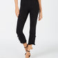 Calça jeans skinny feminina INC International Concepts Curvy Cropped Tulip Hem, preta, tamanho 0