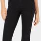Calça jeans skinny feminina INC International Concepts Curvy Cropped Tulip Hem, preta, tamanho 0