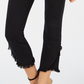 Calça jeans skinny feminina INC International Concepts Curvy Cropped Tulip Hem, preta, tamanho 0