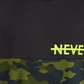 Camiseta com estampa gráfica e blocos de cores Ideology Big Boys, preta, tamanho médio