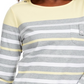 Karen Scott Sport Top Feminino Listrado Manga 3/4 Amarelo Tamanho P