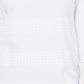Karen Scott Blusa feminina de renda com decote quadrado e manga 3/4, branca, tamanho pequeno G