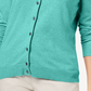 Karen Scott Cardigan Feminino Gola Redonda Azul Tamanho Médio