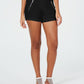 Shorts feminino Thalia Sodi com bolso e zíper, preto, tamanho médio
