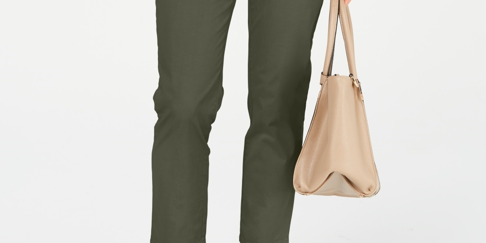 Calça Chino Feminina Style &amp; Co Verde Tamanho 6