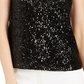 Blusa Calvin Klein Feminina com Lantejoulas e Gola Redonda, Preta, Tamanho Médio