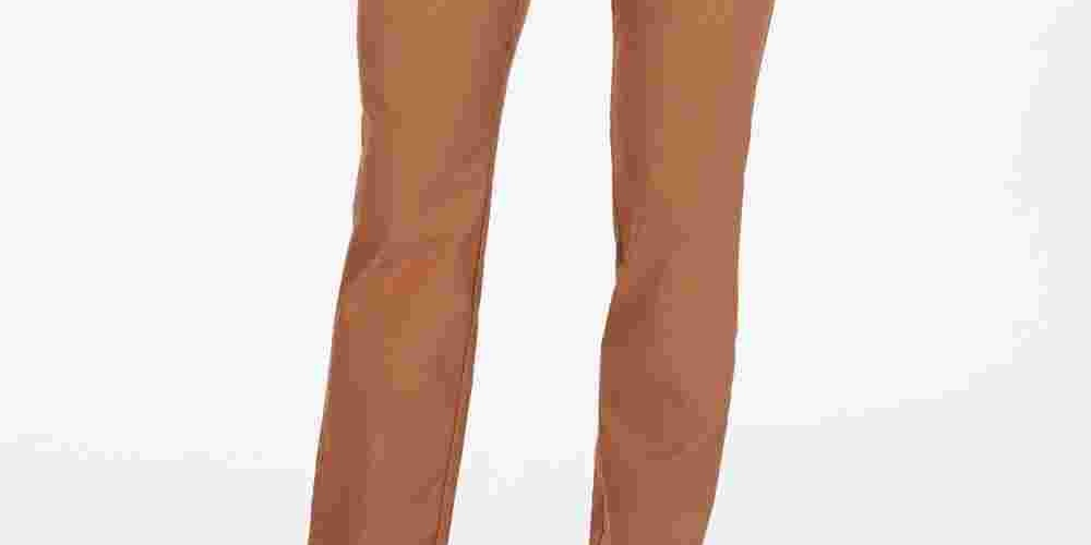 Calças femininas Charter Club Cambridge Skinny Pull-On com controle de barriga, tamanho 4, marrom