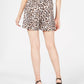 Shorts femininos Bar III com estampa de leopardo, tamanho 8