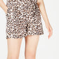 Shorts femininos Bar III com estampa de leopardo, tamanho 8