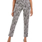 Calça feminina JM Collection Petite Jaquard Pull-on cinza tamanho -1/13