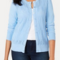 Cardigan de malha Pointelle feminino Charter Club, azul, tamanho extragrande