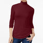 Blusa feminina de gola alta Maison Jules, vermelha, tamanho X-S