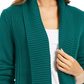 Cardigan feminino Charter Club com gola xale e frente aberta, verde, tamanho XX-G