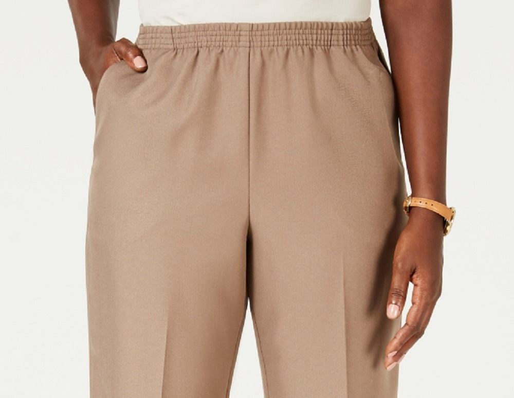 Calça feminina Karen Scott Petite Pull-On marrom PS