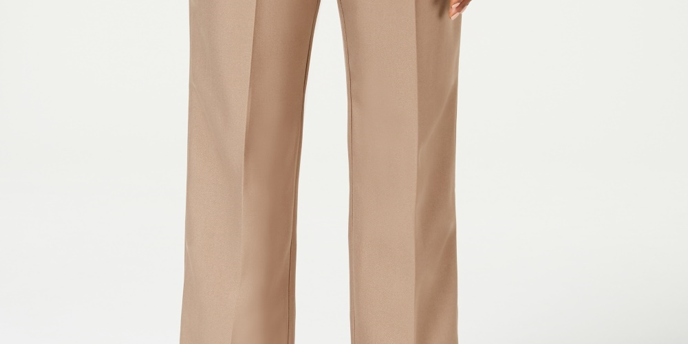 Calça feminina Karen Scott Petite Pull-On marrom PS