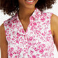 Camisa feminina sem mangas com estampa Toile Charter Club, rosa, tamanho 6
