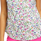 Camisa feminina sem mangas com estampa floral Charter Club, branca, tamanho 6