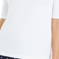 Camiseta feminina Charter Club Supima Cotton com gola simulada, branca, tamanho X-G