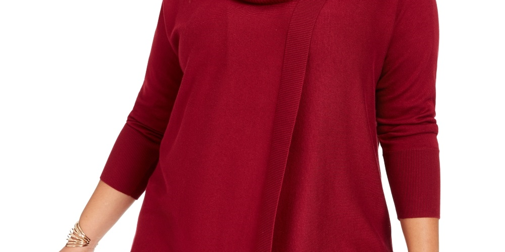 JM Collection Suéter Feminino Plus com Cadarço e Gola Redonda Tamanho 0X