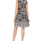 Vestido rodado estampado sem mangas feminino Style &amp; Co, preto, tamanho pequeno
