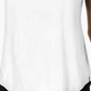 JM Collection Top feminino com decote redondo, branco, tamanho X-S