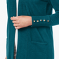Cardigan feminino JM Collection com frente aberta, azul, tamanho pequeno e pequeno