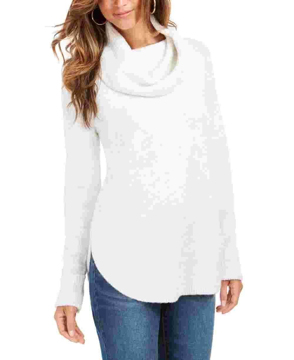 Suéter feminino estilo &amp; co com gola alta tamanho natural PS