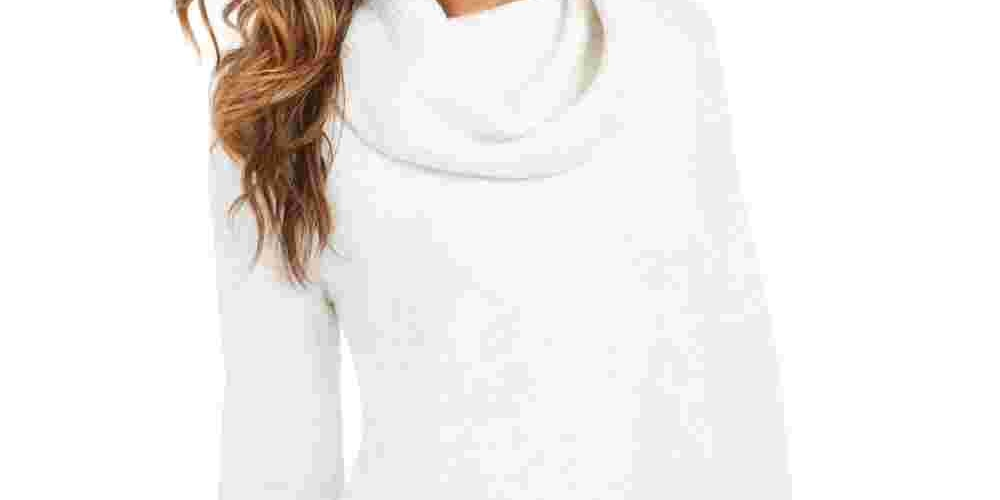 Suéter feminino estilo &amp; co com gola alta tamanho natural PS