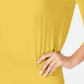 Blusa feminina Thalia Sodi com manga flare e babados, tamanho grande, amarela