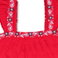 Regata feminina com alças largas bordadas Style &amp; Co, vermelha, tamanho X-S