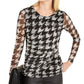 Blusa feminina com manga transparente e estampa da INC International Concepts, branca, tamanho PL