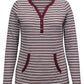 Karen Scott Top Henley Listrado Feminino Vermelho Tamanho Grande