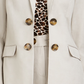 Calvin Klein Blazer feminino trespassado frente aberta bege tamanho 8