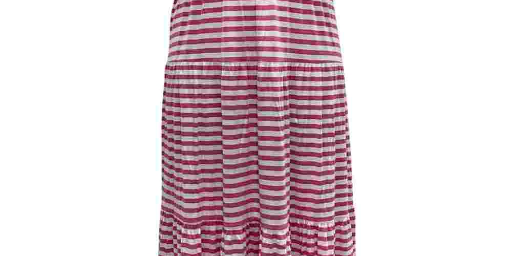 Vestido longo listrado sem mangas feminino Style &amp; Co, rosa, tamanho pequeno