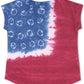 Camiseta feminina tingida com bandeira americana estilo &amp; co, rosa, tamanho médio