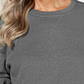 Moletom feminino Karen Scott Fleece, cor carvão, tamanho extragrande