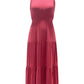 Vestido feminino sem mangas em camadas estilo &amp; co, rosa, tamanho pequeno