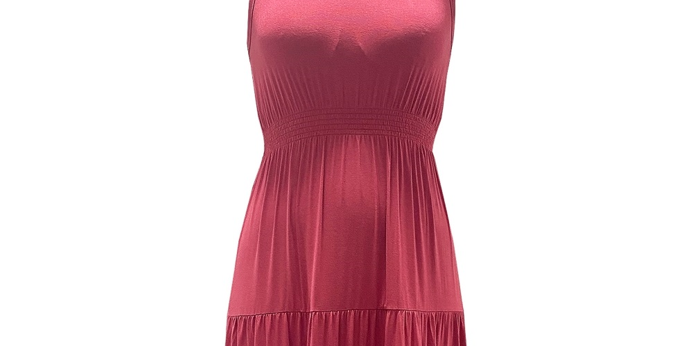 Vestido feminino sem mangas em camadas estilo &amp; co, rosa, tamanho pequeno